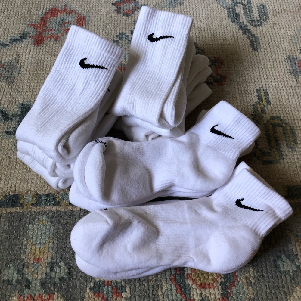 Nike Dri-Fit White Crew Socks Bundle